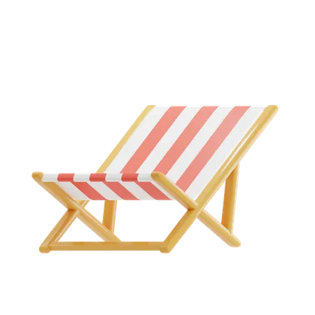 Chaise de plage  3D Icon