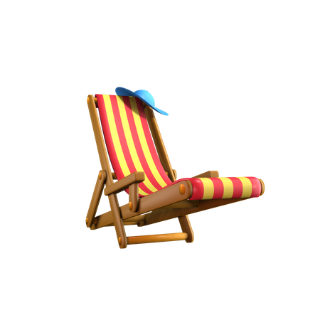 Chaise de plage  3D Icon