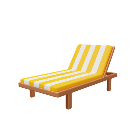 Chaise de plage  3D Icon