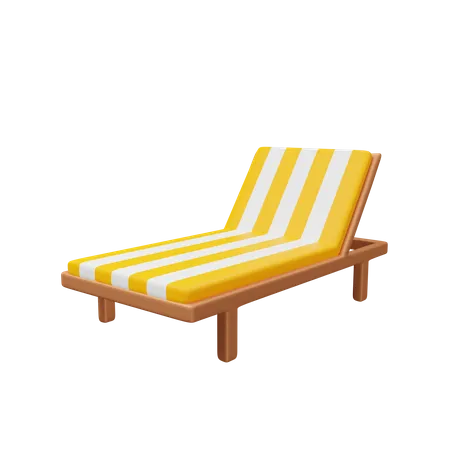 Chaise de plage  3D Icon