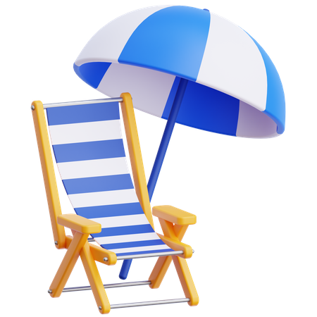 Chaise de plage  3D Icon