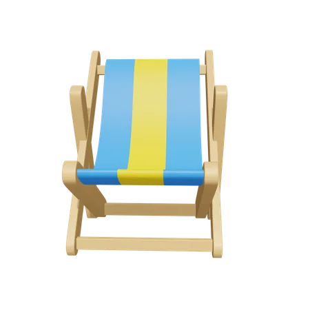 Chaise de plage  3D Icon