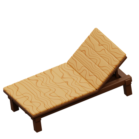 Chaise de plage  3D Icon