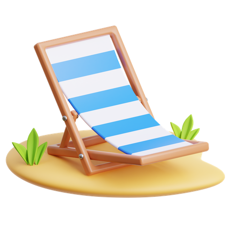 Chaise de plage  3D Icon