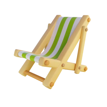 Chaise de plage  3D Icon