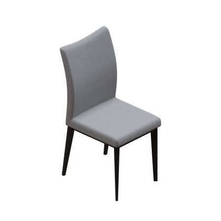 Chaise de salle à manger avec siège en tissu  3D Icon