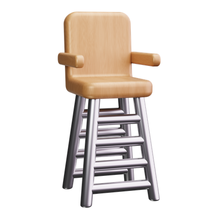 Chaise de sauveteur  3D Icon