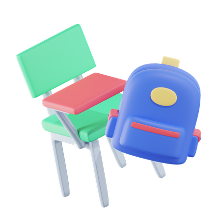 Chaise d'école  3D Icon