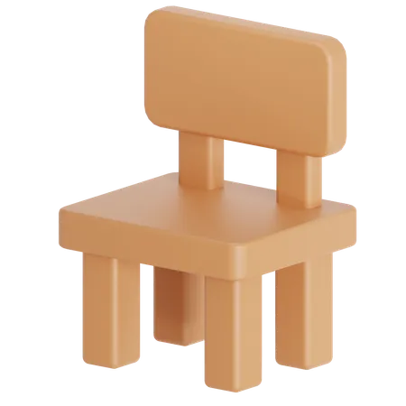 Chaise en bois  3D Icon