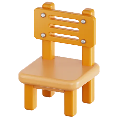 Chaise en bois  3D Icon