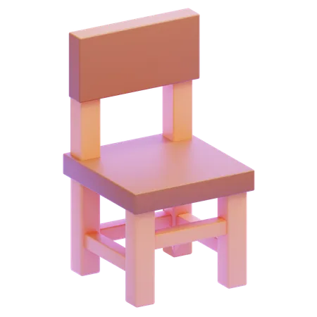 Chaise en bois  3D Icon