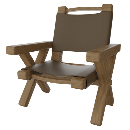 Chaise en bois  3D Icon