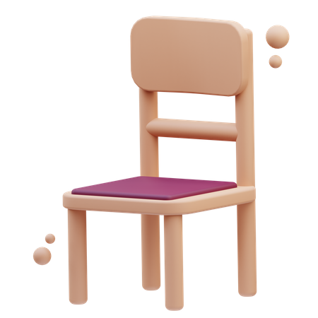 Chaise en bois  3D Icon