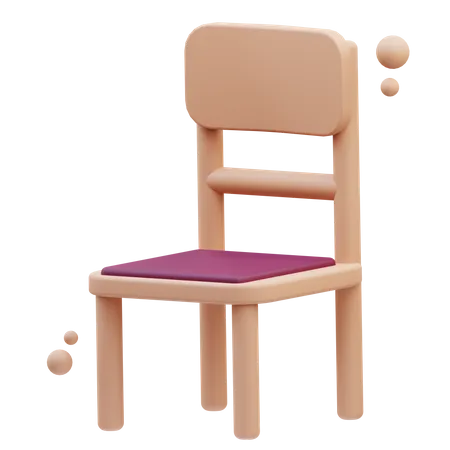 Chaise en bois  3D Icon