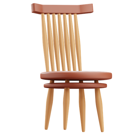 Chaise en bois  3D Icon