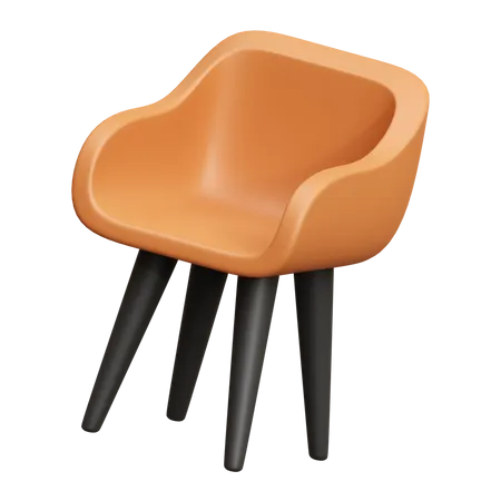 Chaise en bois  3D Icon