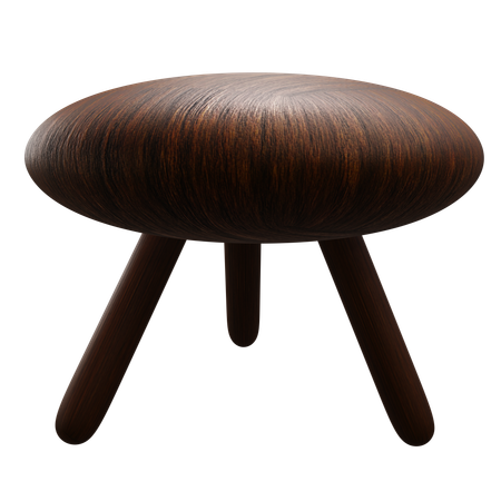 Chaise en bois de style japonais  3D Icon