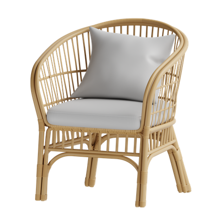 Chaise en rotin  3D Icon