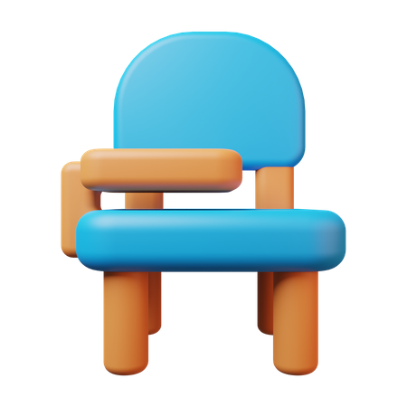 Chaise d'étudiant  3D Illustration