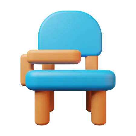 Chaise d'étudiant  3D Illustration