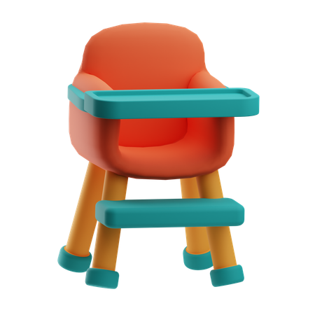 Chaise haute  3D Icon