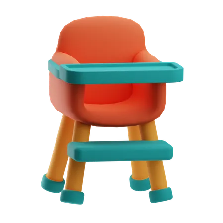 Chaise haute  3D Icon