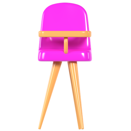 Chaise haute  3D Illustration