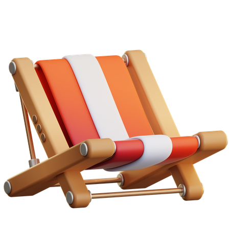 Chaise longue de plage  3D Icon