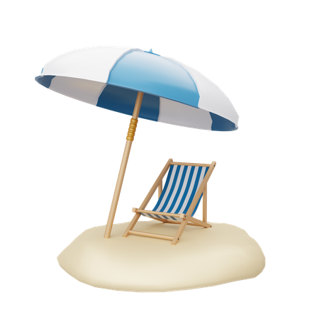 Chaises de plage  3D Icon