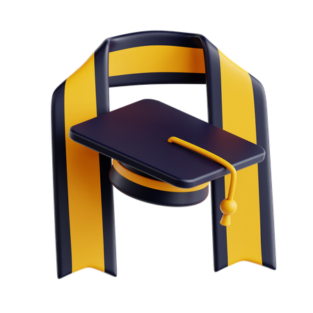 Châle de remise de diplôme  3D Icon