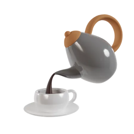 Chaleira de café  3D Icon