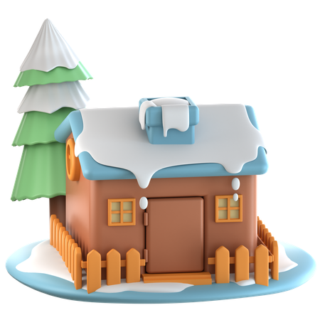 Chalet de montagne  3D Icon