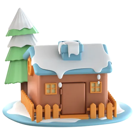 Chalet de montagne  3D Icon