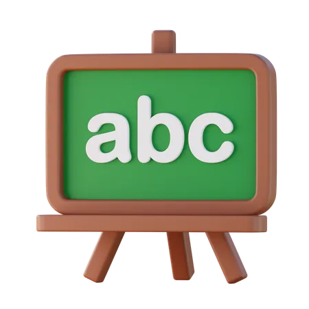 Chalkboard 3 D Icon With Simple And Minimalist Design For Education And Learning Or Even App Website And Game 3D Icon