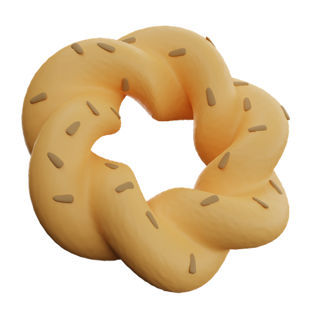 Challah Bread  3D Icon