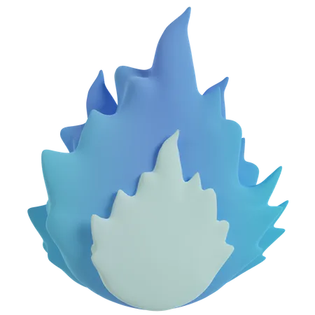 Chama Azul  3D Icon