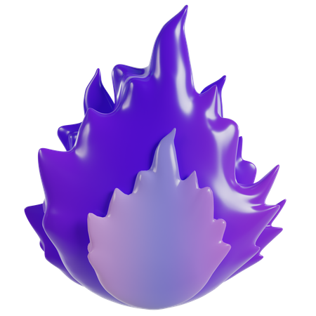 Chama roxa  3D Icon