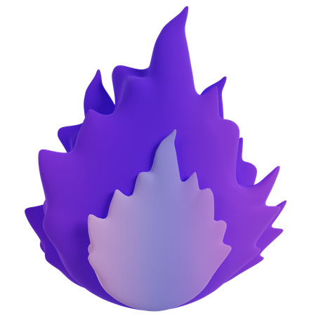 Chama roxa  3D Icon