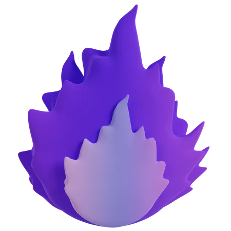 Chama roxa  3D Icon