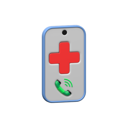 Ligação de emergência  3D Icon