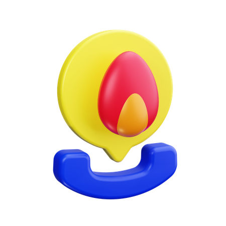 Chamada de fogo  3D Icon