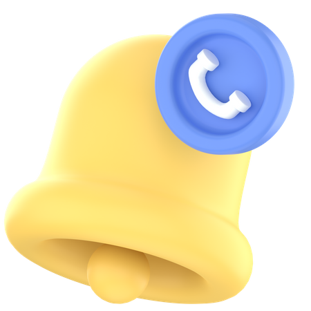 Chamada de notificação  3D Icon