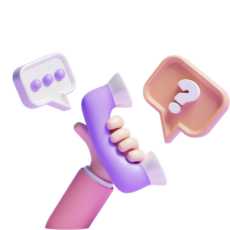 Chamada de perguntas frequentes  3D Icon
