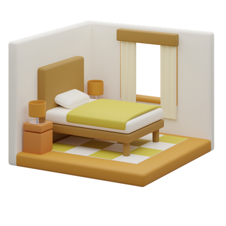 Chambre à coucher  3D Icon