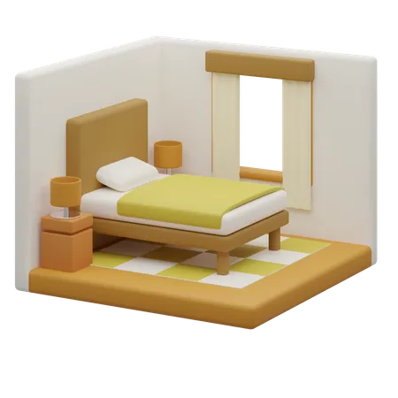 Chambre à coucher  3D Icon