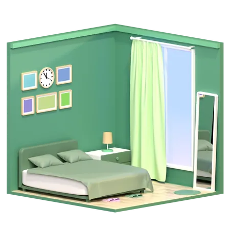 Chambre à coucher  3D Icon