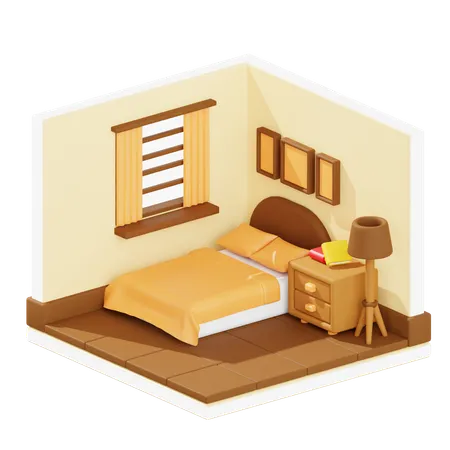 Chambre à coucher  3D Illustration