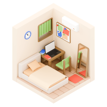 Chambre à coucher  3D Illustration