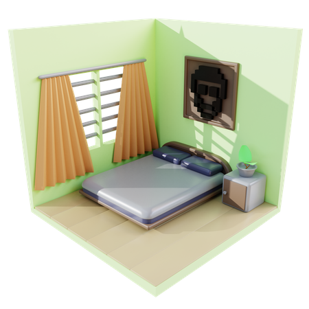 Chambre à coucher  3D Icon