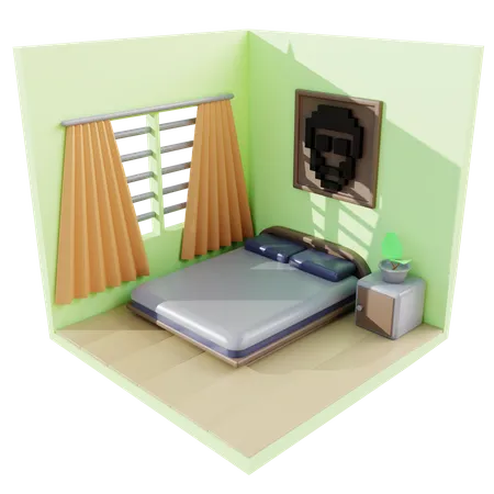 Chambre à coucher  3D Icon